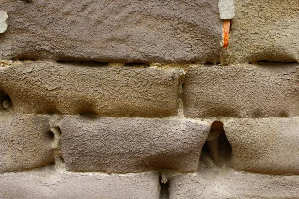 Yapılı Kahverengi Taş Duvar — Stok fotoğraf