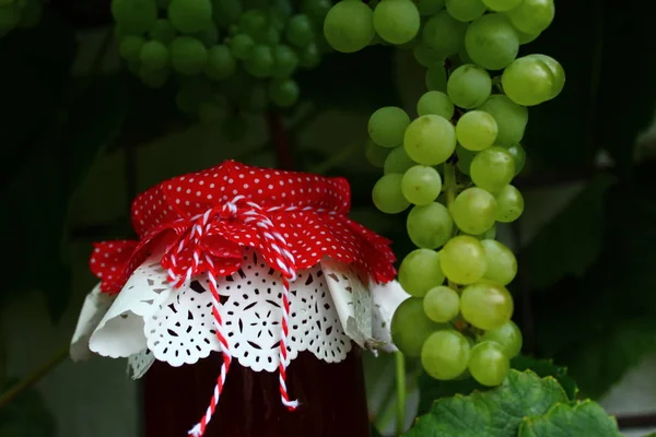 Homemade Grape Jelly Grapes — Stock Photo, Image