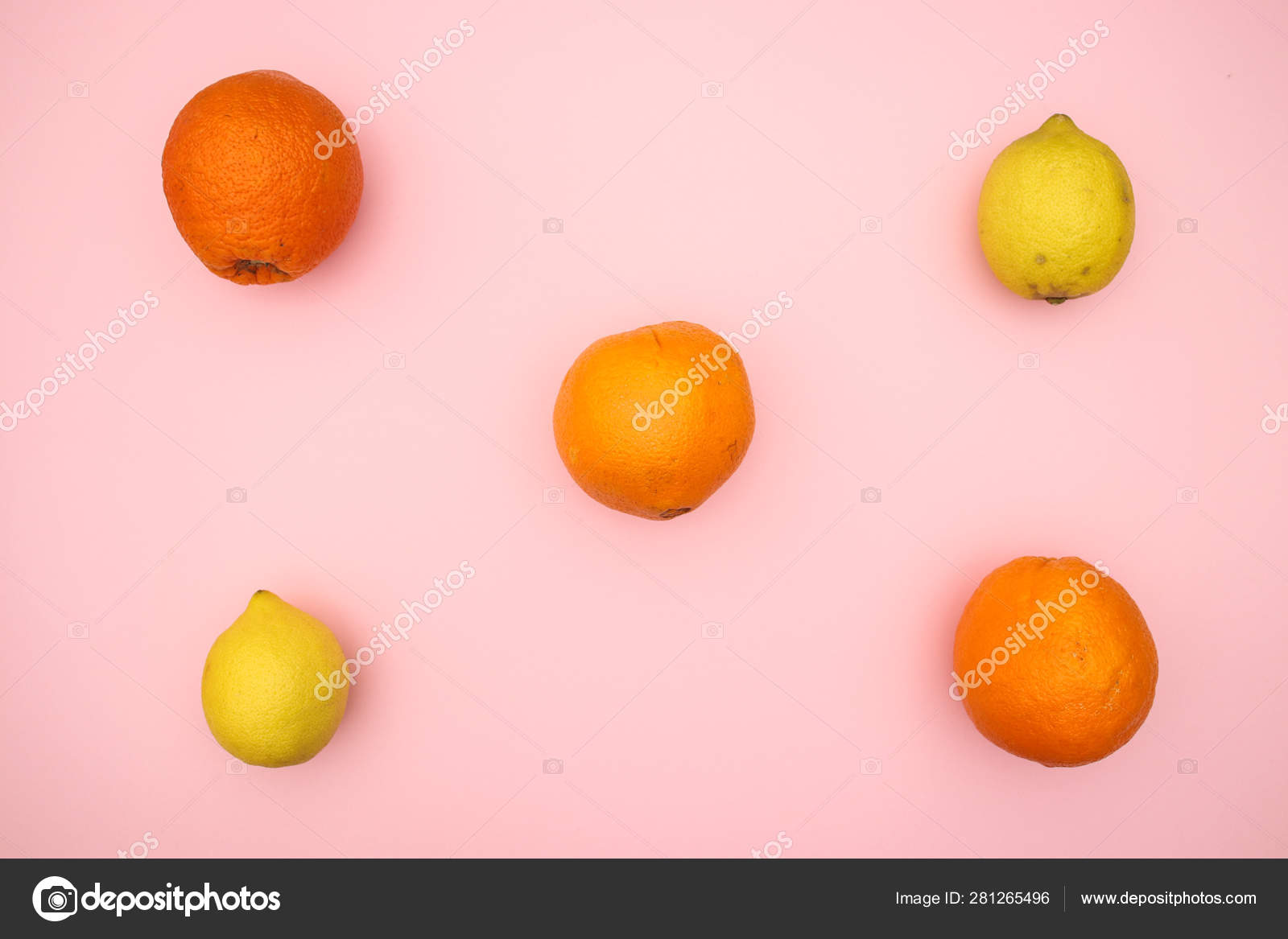Oranges Lemons Pink Background Stock Photo C Pivarabibip Gmail Com