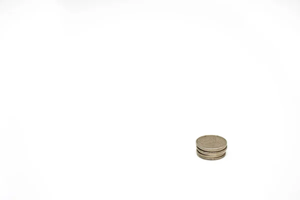 白色背景的硬币 — 图库照片