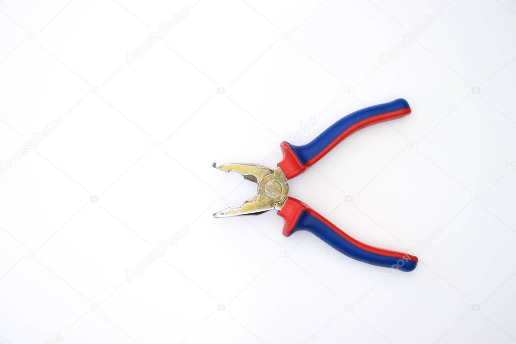 DIY tools on the white background 