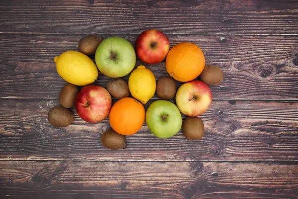 Frukter Tabellen Trä — Stockfoto