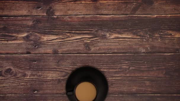 Koffie Stop Motion Animatie Drinken — Stockvideo