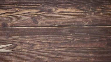 Ahşap arka planda Mavi Makas - Stop motion animasyon