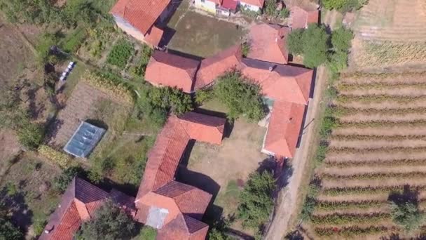 Aerial Drone Bilder Liten Serbien Och Landsbygd Med Vacker Natur — Stockvideo