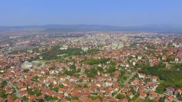 Vzdušné Záběry Nis Města Srbska Létě — Stock video