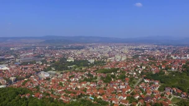 Кадри Повітряних Безпілотника Nis Місто Сербії Влітку — стокове відео