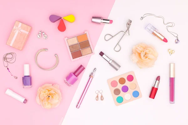 Pastel Make Products Pink Theme — Stock Photo, Image