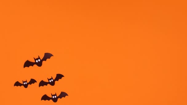 Halloween Läskig Dekoration Orange Tema Glad Halloween Stoppa Rörelse — Stockvideo