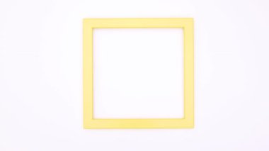Beyaz temalı metin veya logo için yaratıcı fotoğraf çerçevesi. Hareketi durdur 