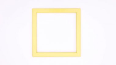 Beyaz temalı metin veya logo için yaratıcı fotoğraf çerçevesi. Hareketi durdur 