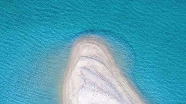 Ljus Vågor Turkos Hav Stänk Exotisk Sandstrand Possidi Cape Berömd — Stockvideo