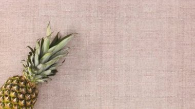 Taze meyve, sebze ve logo için çerçeve tema üzerinde görünür. Hareketi durdur