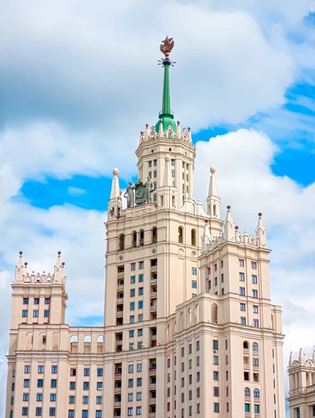 Dos Oito Arranha Céus Soviéticos Dos Anos Moscou Kotelnicheskaya Embankment — Fotografia de Stock