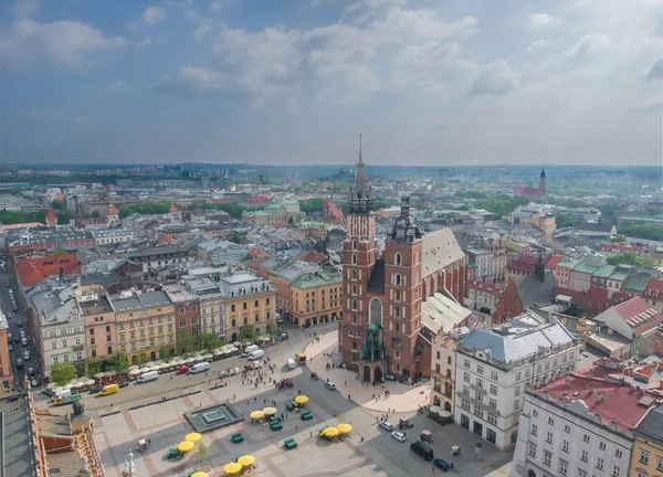 Krakow 'daki St. Mary Bazilikası. Bazylika Mariacka. Polonya