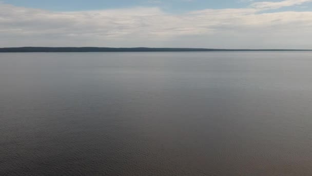 Lago Onega Manhã Verão Tempo Nublado Petrozavodsk Rússia — Vídeo de Stock