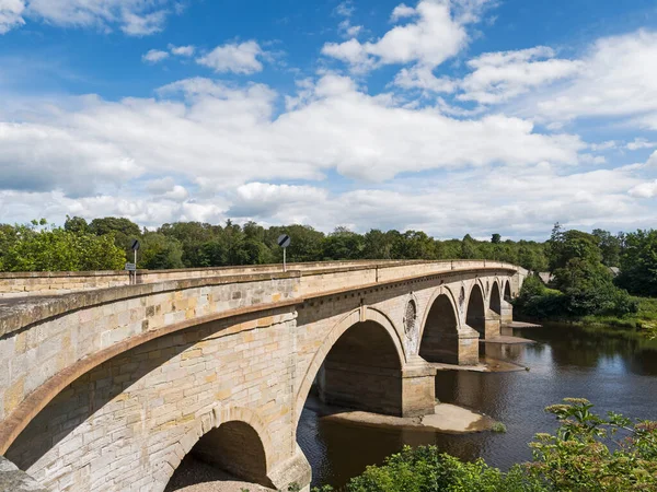 Coldstream Bridge Engineer John Smeaton Links Coldstream Scotland Cornhill Tweed — Fotografia de Stock