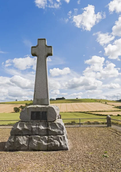 Skoçya Kralı James Öldüğü Flodden Muharebesi Için Branxton Daki Anıt — Stok fotoğraf