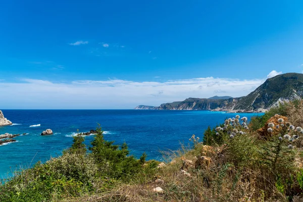 地中海景观 凯法利尼亚希腊 — 图库照片