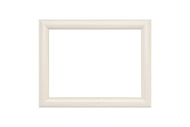 beyaz izole ahşap resim çerçevesi ile