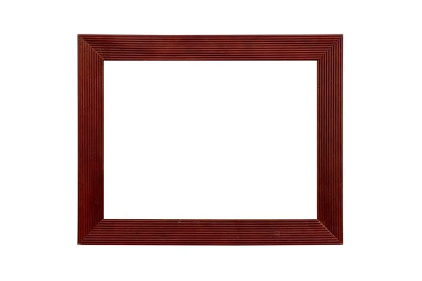 Red Wood Picture Frame Isolated White — Stock Photo, Image