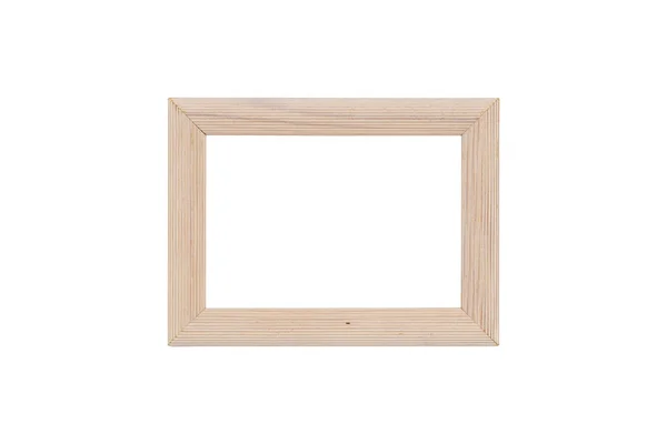 Wood Picture Frame Isolated White — Stock Photo, Image