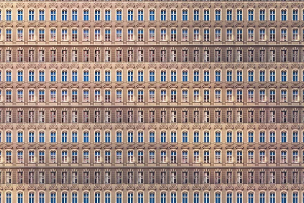 Architecturale Patroon Windows Met Stucwerk Van Een Oud Huis Van — Stockfoto