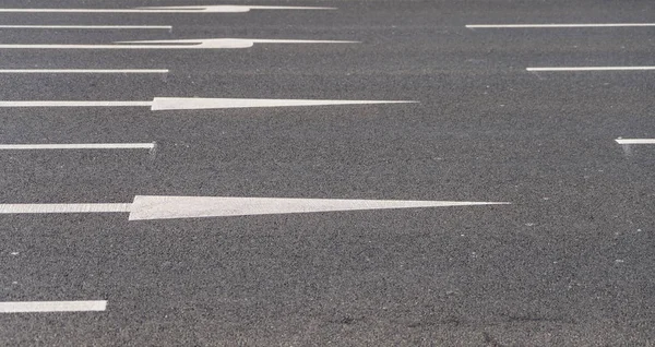 Perspective close up of german road markings — Stock Photo, Image