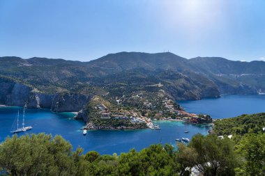 ünlü köyü Assos Kefalonia, Yunanistan