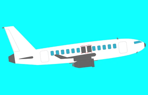 Flight Air Sky Fly Airport — Stock Vector