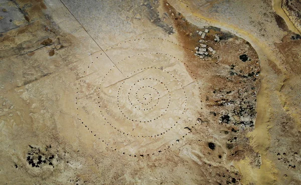 Luchtfoto Van Stone Circle Het Maltese Eiland Gozo Malta Mystieke — Stockfoto