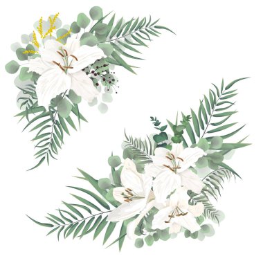 Köşeler çiçek zambaklar 