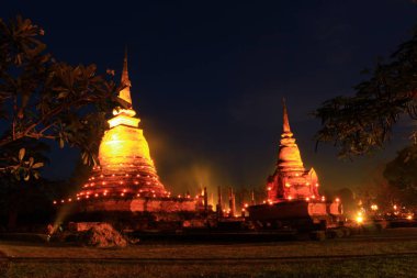 Gece güzel gökyüzü havai fişek