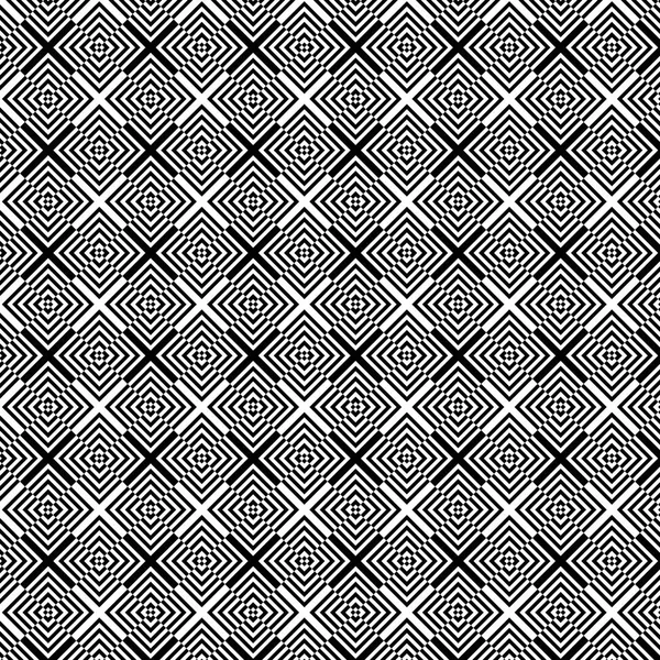 Patroon Zwart Wit Vierkant Geometrische Lijn Achtergrond Art Abstract Vector — Stockvector