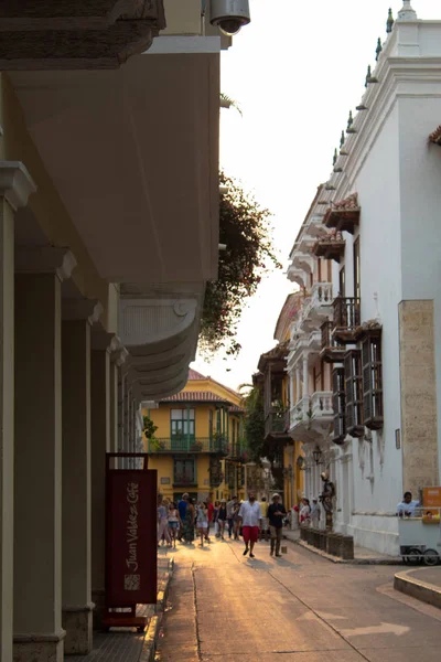 Зайнятий Вулиці Картахена Колумбія — стокове фото
