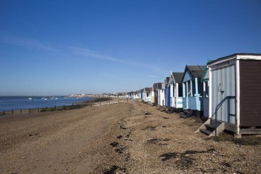 Thorpe Bay Beach, çevre Southend-on-Sea, Essex, İngiltere