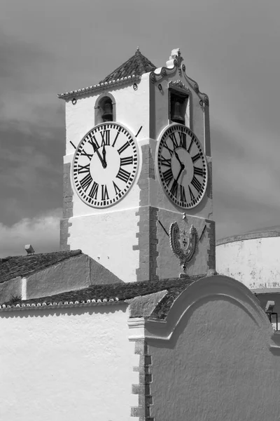 Torre Relógio Igreja Santa Maria Castelo Tavira Algarve Portugal — Fotografia de Stock