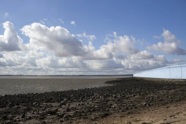 Thorney Bay Beach Canvey Island Essex Engeland Een Zonnige Dag — Stockfoto