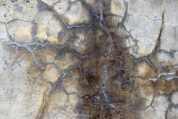 Close-up image of cracked concrete