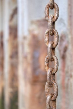 Old Leigh rıhtımasılı paslı zincir, Leigh-on-Sea, E