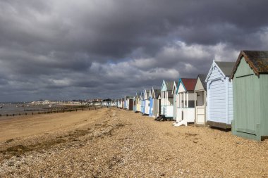 Thorpe Körfezi 'nde fırtınalı bir gün, Essex, İngiltere