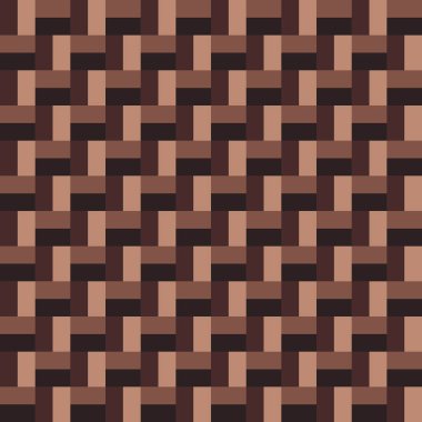 Koyu kahverengi, kakao, çikolata ve kahverengi dikdörtgenlerden dizayn edilmiş.