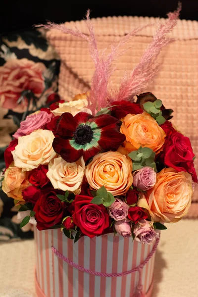 Bouquet Fleurs Dans Une Boutique Florale — Photo