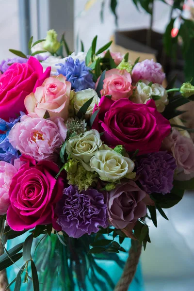 Bouquet Fleurs Dans Salon Mariage Boutique Floristique — Photo