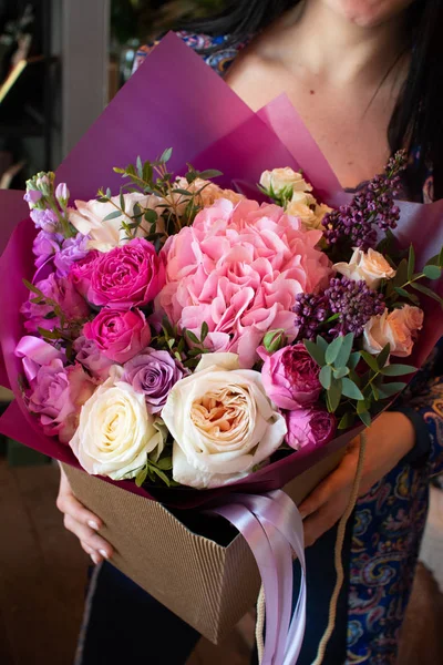 Bloem Boeket Flower Shop Bruids Salon Boeket Bruiloft Rose Bloem — Stockfoto