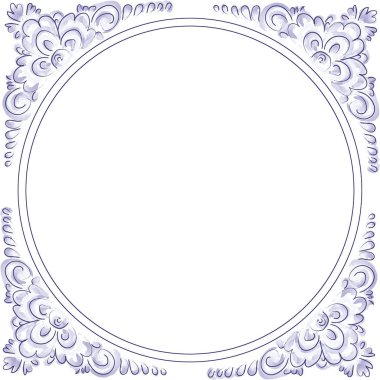 Hollanda mavi kiremit tarzında Çerçeve