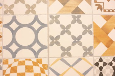 Antik desen dokular için renkli fayans