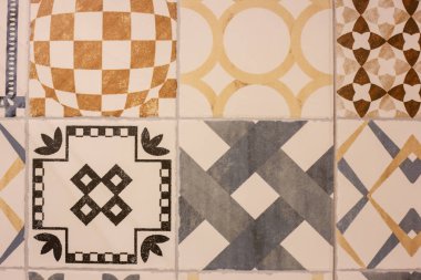 Antik desen dokular için renkli fayans