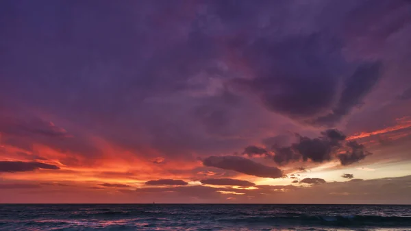 Beautiful Colorful Sky Sunset Beach Winter Time Attica Greece Sun — Stock Photo, Image