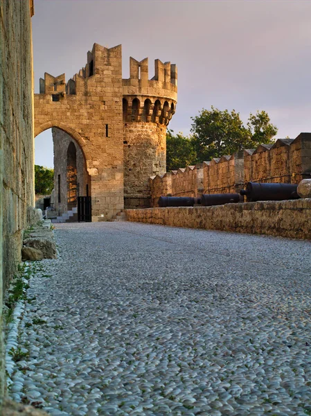 Castle gate in Rhodes island — 스톡 사진